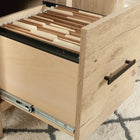 Sauder 58"W Pacific View L-Desk - Prime Oak-8