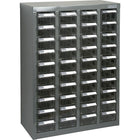 Kleton Kpc-600 Parts Cabinets, Galvanized Steel, 40 Drawers, 18-3/10" x 8-7/10" x 25-3/10", Grey-Colour: Grey