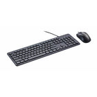 Basic Tech Wired Keyboard and Mouse - French Keyboard Layout - Black-Integrated palm rest and adjustable tilt legs allow for comfortable typing