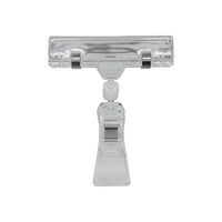 Eddie's Versa Clip Sign Holder - 4" L - Clear - 25 Pack (130652-25)-Versa Clip Sign Holder - 4" Long