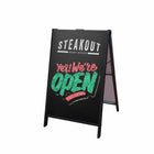 FuTECH Chalkboard Frame - 24"W x 36"H - Black-Metal