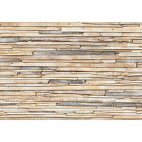 Komar Whitewashed Wood Wall Mural, 100" x 145"-Measures to 12'1" x 8'4"