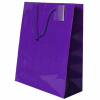 JAM Paper Glossy Gift Bags with Rope Handles - Large - 10" x 13" - Purple - 3 Pack-Color: Purple Glossy: Make your gift stand out with shiny colourful gift bags.