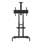 North Bayou Mobile TV Cart with Adjustable Shelf for 55" - 80"-Dimensions: 39" x 28" x 91"