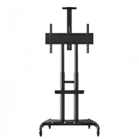 North Bayou Mobile TV Cart with Adjustable Shelf for 55" - 80"-Dimensions: 39" x 28" x 91"