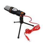Speedex Multimedia Studio 3.5mm Condenser Wired Computer Microphone Mic and Tripod Stand, Black-Tripod stand