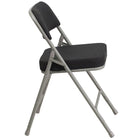 Flash Furniture HERCULES Series Premium Curved Triple Braced & Double Hinged Black Pin-Dot Fabric Metal Folding Chair-Black Pin-Dot Fabric Upholstery