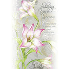 Rosedale 5-1/2" x 8" Sharing Your Sorrow Sympathy Greeting Cards And Envelopes, 12 Pack (17509)-Printed on premium uncoated card stock