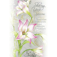 Rosedale 5-1/2" x 8" Sharing Your Sorrow Sympathy Greeting Cards And Envelopes, 12 Pack (17509)-Printed on premium uncoated card stock