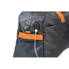 CHAMPS The Weekender Smart Water-Proof Nylon Duffle Bag with Charging Port - Black-USB charging port and cable for charging on-the-go