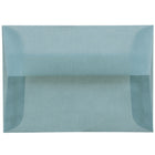 JAM Paper 4bar A1 Envelopes, 3.63 x 5 1/8, Translucent Vellum Ocean Blue, 50 Pack (1591614I)-Ocean blue translucent envelope