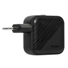 Targus 65W GaN USB-C/USB-A Wall Charger - Black-Dimensions: 2.79"W x 2.83"H x 1.25"D