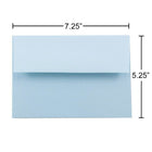JAM Paper A7 Invitation Envelopes, 5.25 x 7.25, Baby Blue, 100 Pack (155628g)-Opening: Booklet