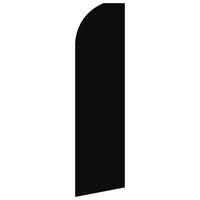 Swooper Banner Kit With Pole & Ground Spike, Black-Banner is approximately 32" wide and 132" tall, however once fully assembled, pole reaches 16' above ground!