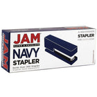 JAM Paper Office & Desk Sets, Stapler Pack of Staples, Navy and Blue (3375NBBL)-Quantity: (1) Stapler, (1) Box of Staples (5000 ct)