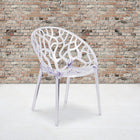 Flash Furniture Specter Series Stacking Side Chair - Transparent-Floor Protector Rubber Glides