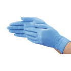 Globe Nitrile Powder Free Medical Gloves - 4mil - X-Large - Sky Blue - 100 Pack-4.5" wide and 9" long