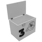 Cathay Importers Vintage Bicycle Theme Wood Storage Chest, 10"W x 7"D x 8"H, White-Made of MDF wood and metal hinges