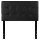 Flash Furniture Lennox Tufted Upholstered Twin Size Headboard - Black Vinyl-Contemporary Style