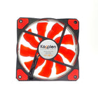 Kopplen 32 LED High Silence Hydraulic Bearing Reinforced Case Fan, Red-Specific design to reduce turbulent flow by 63%