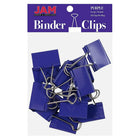 JAM Paper Binder Clips, Large, 41 mm, Purple, 12 Pack (340BCpu)-41 mm binder clip