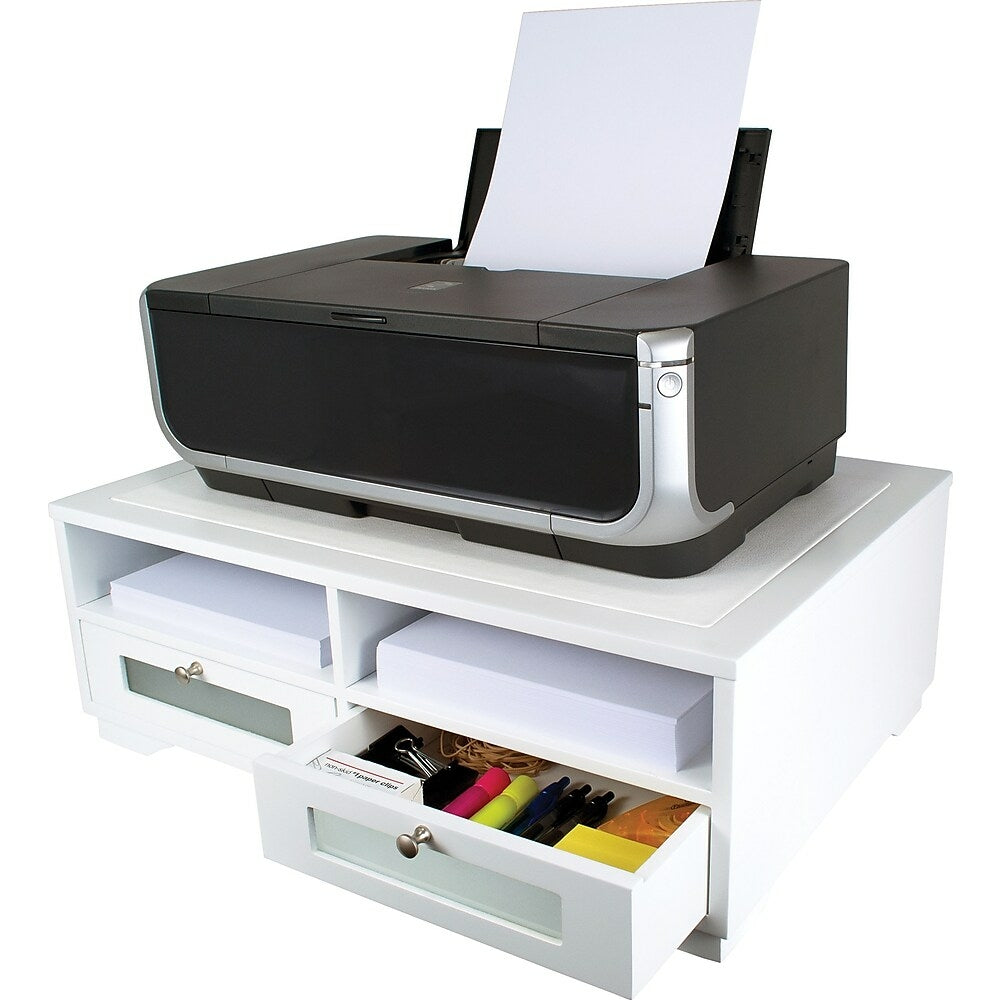 Victor Wood Printer Stand, Pure White (W1130) | staples.ca