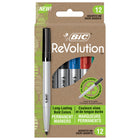 BIC ECOlutions Permanent Marker - Assorted Colours - 12 Pack-Permanent marker with bullet tip