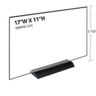Azar Acrylic Frame Sign Holder On Weighted Black Base, 17" x 11",  2 Pack (108808)-Clear Acrylic