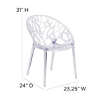 Flash Furniture Specter Series Transparent Stacking Side Chair-Designed for Commercial Use