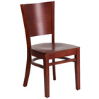 Flash Furniture Lacey Series Solid Back Mahogany Wood Restaurant Chair-800 lb. Weight Capacity