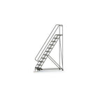 Tri-Arc Manufacturing Aluminum Rolling Ladder, Step Width: 24", Step Type: Ribbed, No. of Steps: 11 (WLAR111244)-No. of Steps: 11