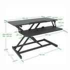 Ezywork 32" Wide Sit Stand Desk Converter 32B-Lift mechanism: Gas Spring