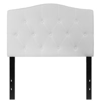 Flash Furniture Cambridge Tufted Upholstered Twin Size Headboard - White Fabric-Contemporary Style