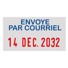 Trodat Printy ''Envoye Par Courriel'' with Date - Self-Inking Mini Dater - French - Blue/Red Ink-Minimum 70% post-consumer recycled plastic