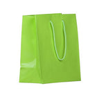 Jam Paper Glossy Gift Bags with Rope Handles - Medium - 8" x 4" x 10" - Lime Green - 100 Pack-Color: Lime Green Glossy