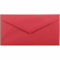 JAM Paper Monarch Recycled Coloured Envelopes - 3.875" x 7.5" - Red - 50 Pack -Colour: Red