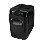 Fellowes AutoMax 200M 200-Sheet Micro Cut Auto Feed Shredder-8.5 gallon removable corrugate bin that can hold over 200 sheets of paper, helping to eliminate the need for frequent emptying.