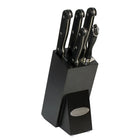 Oceanstar KS1200 Contemporary 6-Piece Knife Set with Block, Elegant Black-Hardwood storage block keeps your knives organized, safe and ready to use.