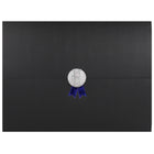 St. James Document/Certificate Holders - Silver Award Seal with Blue Ribbon - Black - 5 Pack-Add ceremony, elegance and sincerity to the act of giving recognition