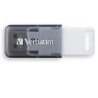 Verbatim Seaglass 128 GB USB 3.2 Gen 1 Flash Drive - Grey-Unique frosted design with retractable USB connector means no cap to lose