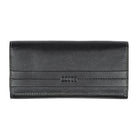 Roots Ladies Pocket Clutch Wallet - Black-Black - Leather