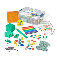 Hand2Mind Math Tools - Grades 2-3 - Multicolor-Convenient plastic storage tote keeps materials organized.