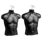 Eddie's Male Hanging Forms - Hard Plastic - Black - 2 Pack (155738-2)-Male Hanging Shirt Forms