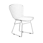 Nicer Furniture Bertoia Style Wire Side Chair - White - 2 Pack-Stainless Steel
