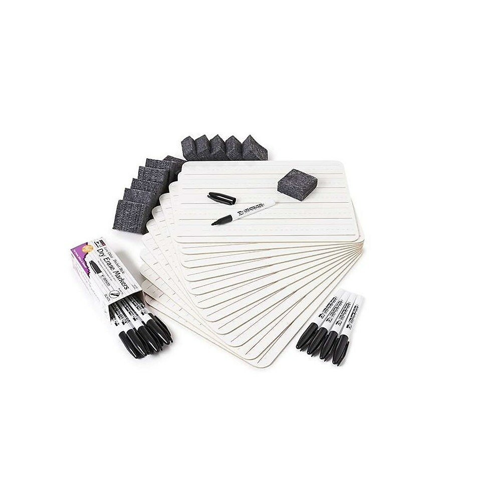 Charles Leonard Magnetic Dry Erase Classpack, Plain/Lined 2-Sided