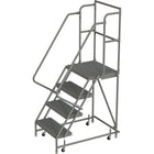 Tri-Arc Manufacturing Deep Top Step Rolling Ladder, Platform Height: 40", No. of Steps: 4, Step Width: 24" (KDSR104242-D2)-No. of Steps: 4