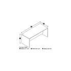 Bestar Pro-Linea Executive Desk, Bark Grey (120400-1147)-Deluxe thick PVC edge