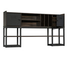 Sauder Foundry Road 72" Desk Hutch - Carbon Oak (1 Box)-Open shelving features four adjustable shelves for flexible options.