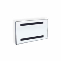 Azar Displays Acrylic Horizontal Wall Mount Sign Holder with Magnetic Tape, 10 Pack (129930)-Clear Acrylic