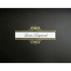 St. James Regent Certificate Holders with Window, Linen, Black, 5 Pack-Beautiful engravings in gold foil